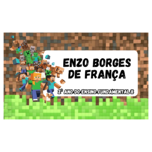 Kit G etiqueta escolar minecraft